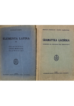 Gramatyka Łacińska tom 1 do 2  1937 r