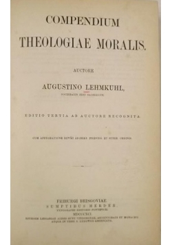 Compendium Theologiae Moralis, 1891 r.