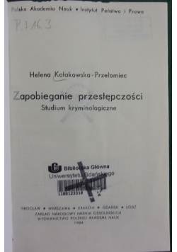 Zapobieganie przestępczości