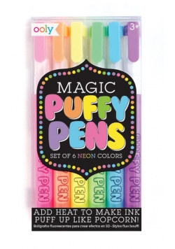 Flamastry z Efektem 3D, Magicznie Puchnące, Magic Puffy 6 kolorów