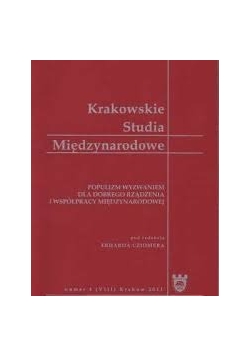 Krakowskie Studia Międzynarodowe, nr 4 (VIII)