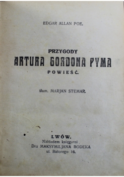 Przygody Artura Gordona Pyma 1927 r.
