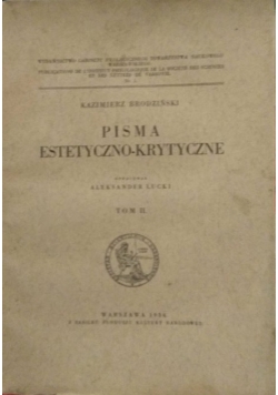 Pisma estetyczno-krytyczne tom II, 1934r.
