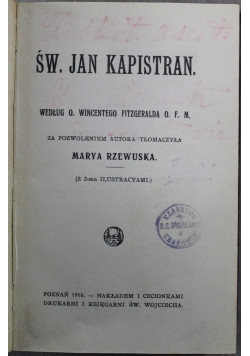 Św Jan Kapistran 1915 r.