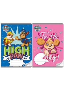 Zeszyt A5 Paw Patrol w kratkę 16 kartek 10 sztuk mix
