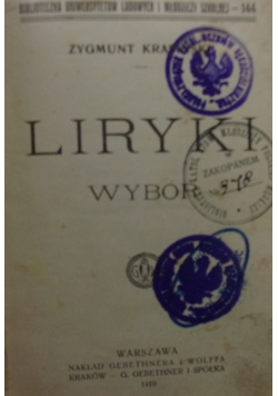 Liryki wybór, 1910 r.
