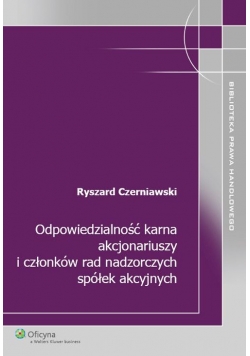 Odpowiedzialność karna akcjonariuszy