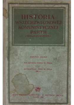 Historia wszechzwiązkowej komunistycznej partii Bolszewików, 1939r.