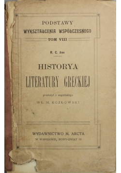 Historya literatury Greckiej 1905 r.