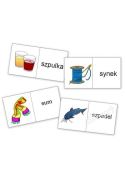 Domino logopedyczne wyrazowo - obrazkowe S-SZ