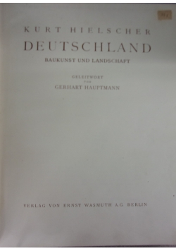 Deutschland. Baukunst und Landschaft,1927 r.