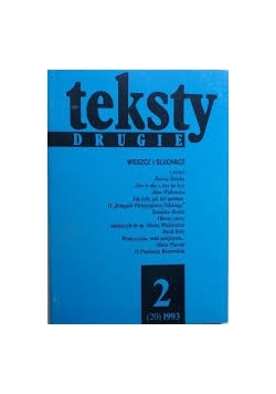 Teksty drugie. Wieszcz i słuchacz