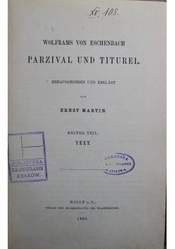 Parzival und Titurel 1900 r.