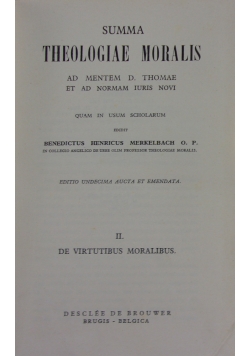 Summa Theologiae Moralis Tom II