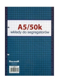 Wkłady do segreagatora A5/50k biały kratka