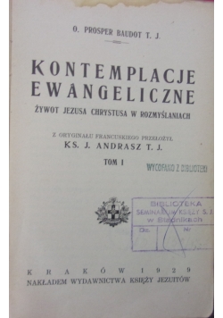 Kontemplacje Ewangeliczne, 1928