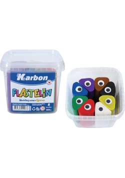 Plastelina 8 kolorów kubełek 1 kg KARBON