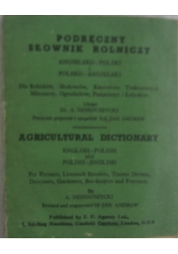 Podręczny słownik rolniczy angielko-polski i polsko-angielski, 1945 r.