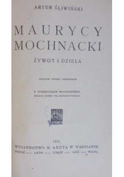Maurycy Mochnacki, 1921 r.