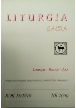 Liturgia Sacra, Nr 2 (36)
