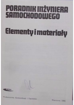 Poradnik inżyniera samochodowego elementy i materiały