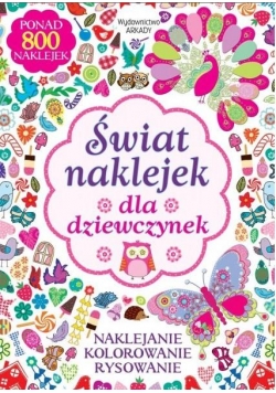 Świat naklejek dla dziewczynek. Naklejanie, koloro