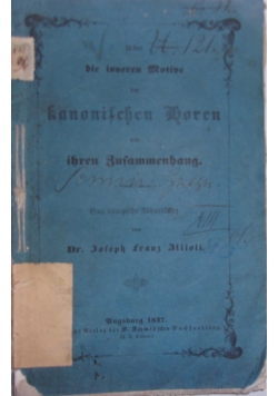 Kanonifchen Moren und ihren Bufammenbang, 1847 r.