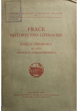 Prace historyczno - literackie 1936 r.