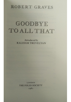 Goodbye to All That