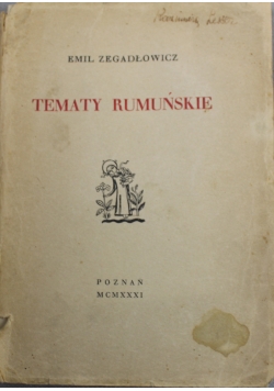 Tematy rumuńskie 1931 r.