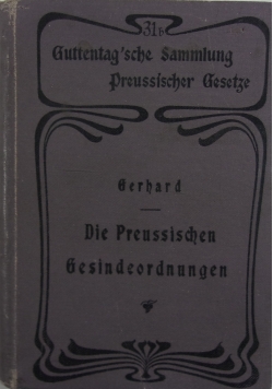 Die Preussischen Gesindeordnungen,1902