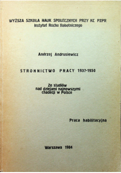 Stronnictwo pracy 1937 1950