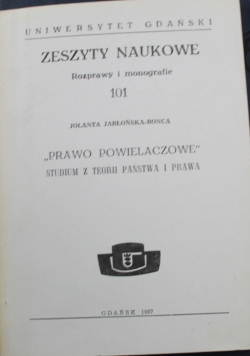 Zeszyty naukowe rozprawy i monografie 101 prawo powielaczowe  studium z teorii państwa i prawa plus autograf