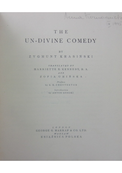 The un divine comedy, 1924r.