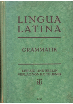 Lingua Latina. Grammatik, 1930 r.