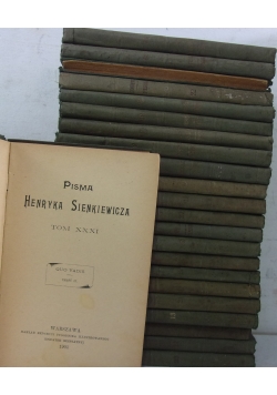 Pisma Henryka Sienkiewicza, zestaw 22 książek, ok.1899 r.