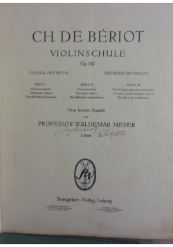 Ch. De Beriot violinschule