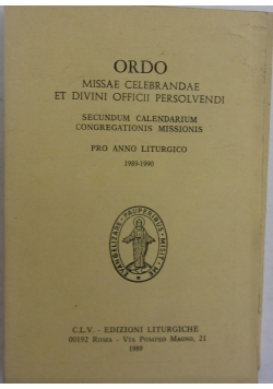 Ordo Missae Celebrandae et Divini Officii Persolvendi