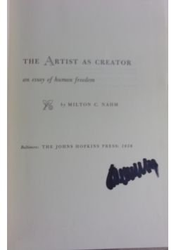 The artist as creator