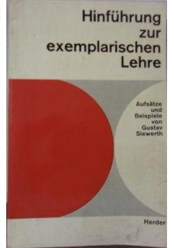 Hinfuhrung zur exemplarischen  lehre