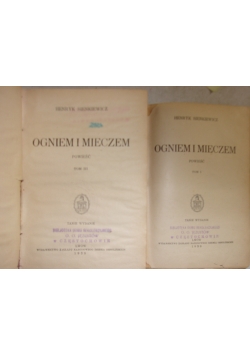 Ogniem i mieczem, tom I i III, 1939r