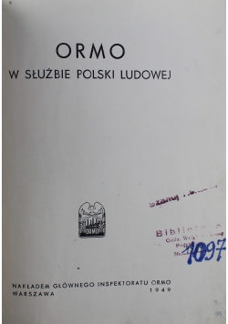 Ormo w Służbie Polski Ludowej 1949 r.