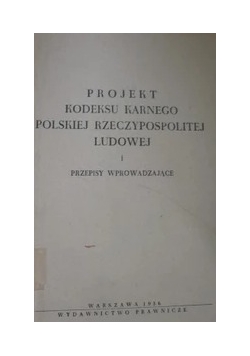 Projekt kodeksu karnego