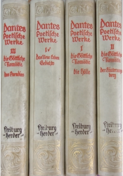 Dantes Poetische Werke. Das Neue Leben Gedichte. 4 tomy, 1912 r.