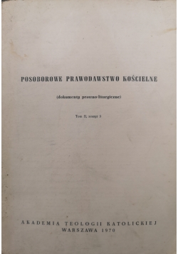 Posoborowe prawodawstwo kościelne tom II,zeszyt 3