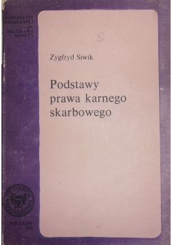 Podstawy prawa karnego skarbowego