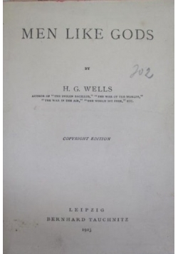 Men Like Gods, 1923 r.