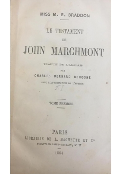 Miss M. E. Braddon le testament, 1864r.