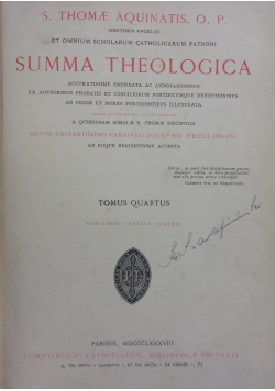 Summa Theologica, 1888r.