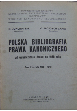 Polska bibliografia prawa kanonicznego 1947 r